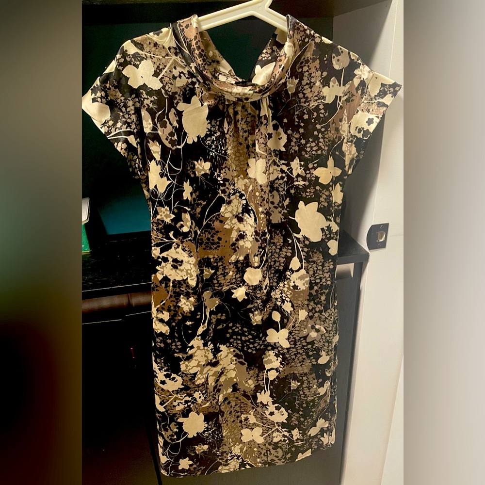 Black silk dress - Elegant, stylish